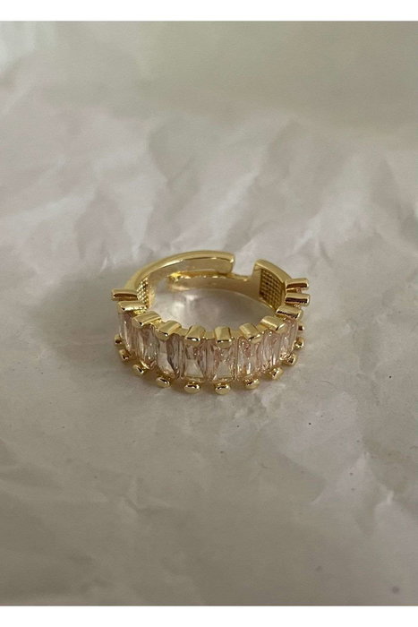 Heliophilia Silver Anillo de Latón Dorado con Recubrimiento de Laca